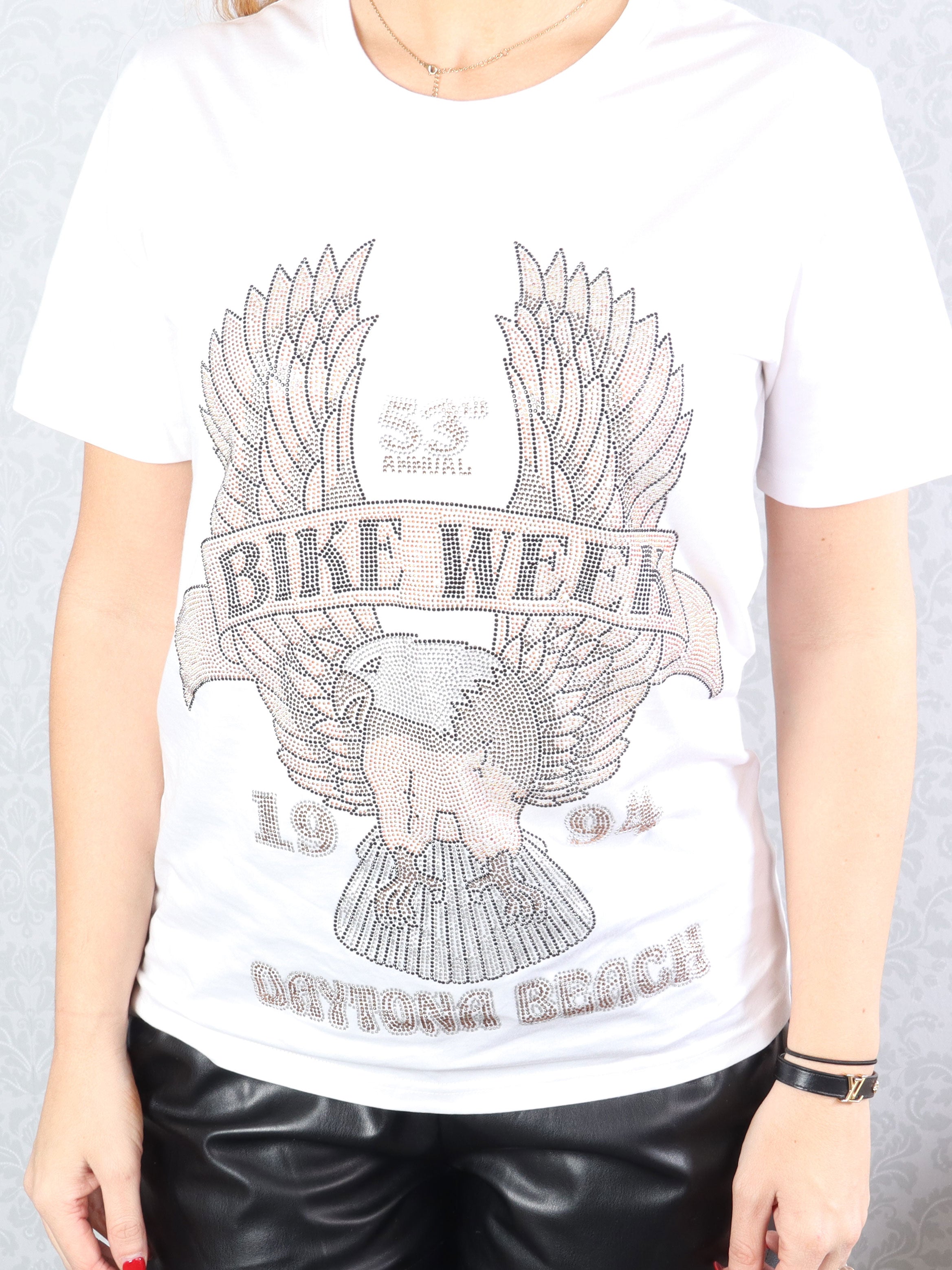 Malene - T-shirt med motiv af similisten